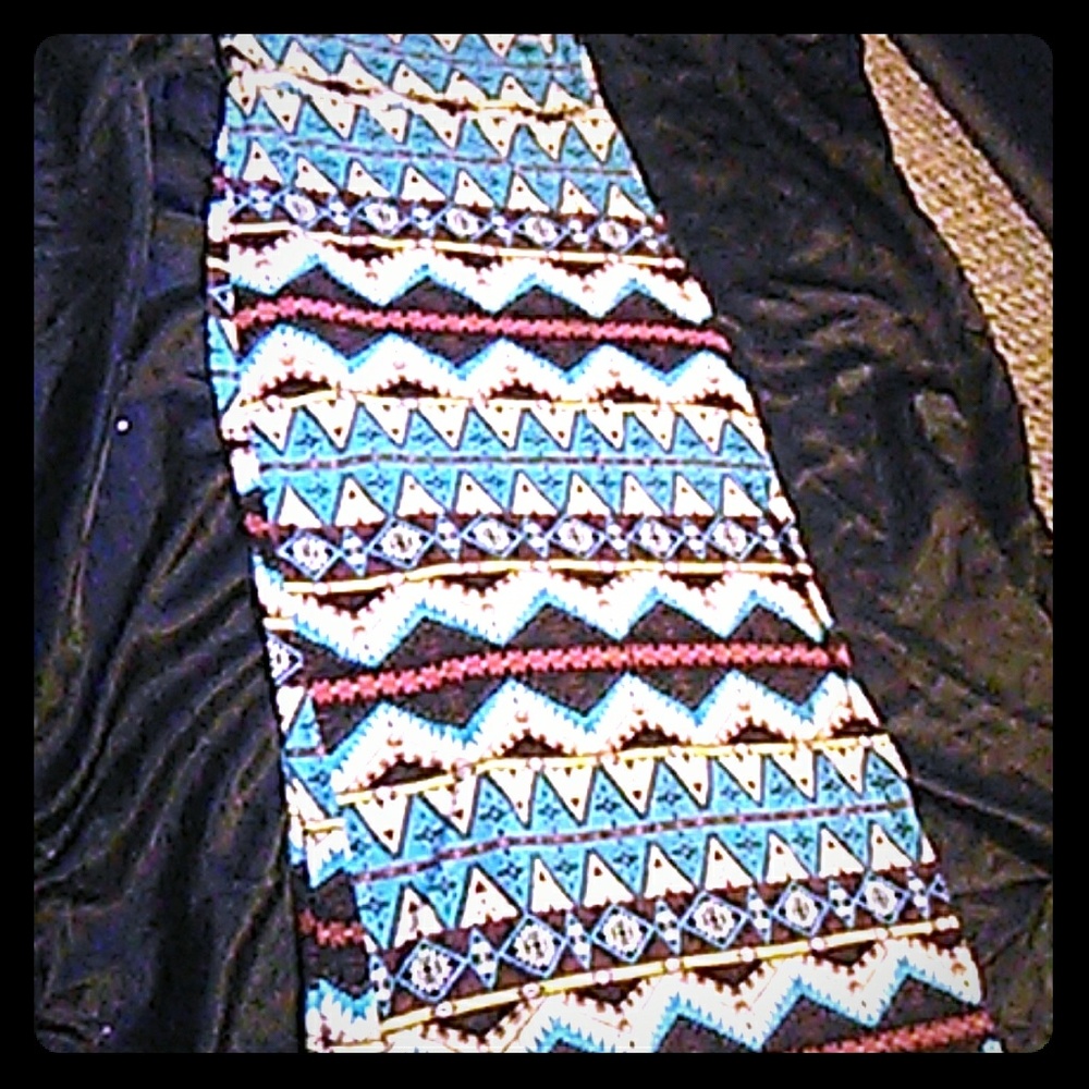 High Waisted long pattern maxi skirt